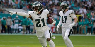 O Eagles está confirmado no Brasil. Quem será o outro time da NFL a jogar em São Paulo? Foto: AP Photo / Lynne Sladky