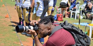Fotógrafo esportivo Yan Barros, um dos principais fotógrafos de futebol americano no Brasil na atualidade. (Foto: Tiago Munden)