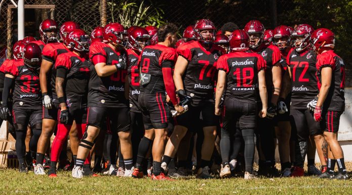Três jogos movimentam o futebol americano em Minas Gerais neste fim de semana Atual campeão mineiro, Locomotiva estreia na temporada (Foto: Yan Barros)
