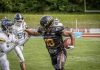 Lüdenscheid Lightnings vivem temporada histórica e contam com brasileiro em campanha pelo acesso no futebol americano alemão WR Thalys Almeida #18 vive uma temporada de sucesso na Alemanha (Fotos: Tanjazahn-Fotografie)