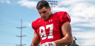 Packers assinam com tight end australiano Thomas Yassmin Temporada longa de Thomas Yassmin na Universidade de Utah (Foto: Divulgação Universidade de Utah)