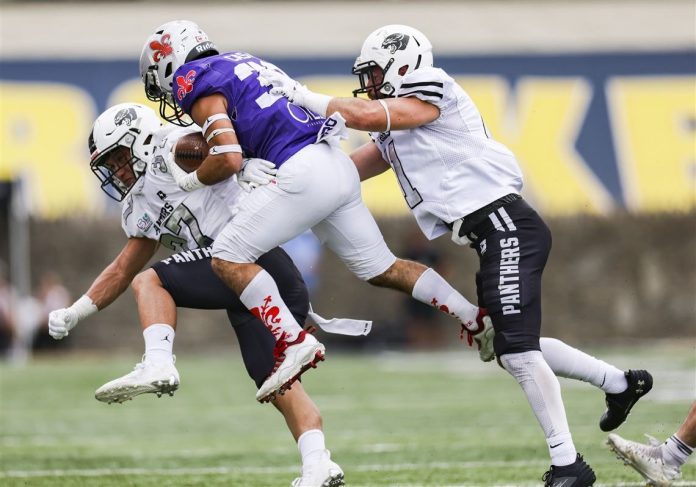 Firenze Guelfi e Parma Panthers se enfrentaram no Italian Bowl pela primeira vez em 2023 (Foto: Divulgação IFL) Firenze Guelfi e Parma Panthers se enfrentaram no Italian Bowl pela primeira vez em 2023 (Foto: Divulgação IFL)