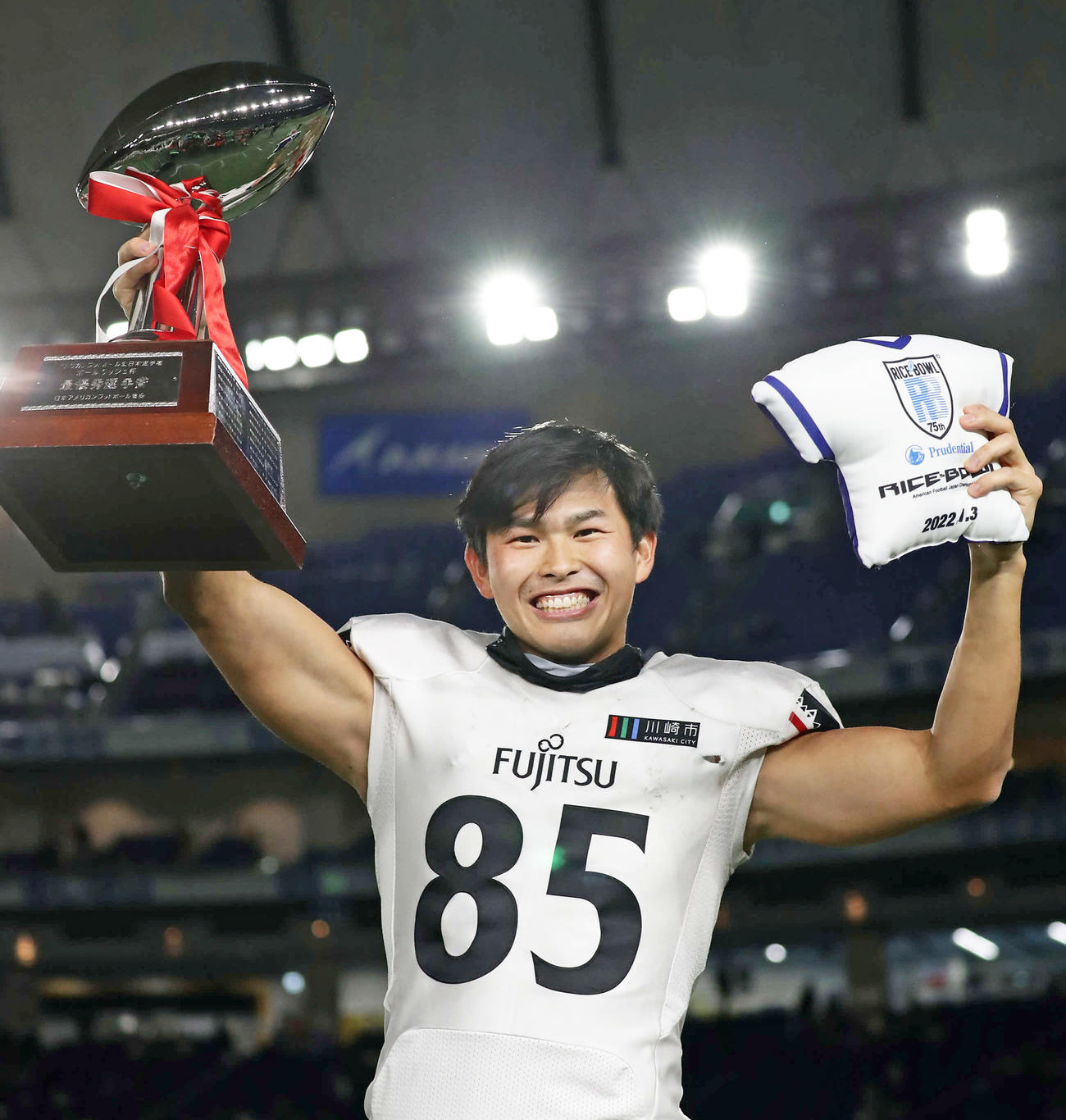 Riki Matsui foi escolhido MVP do Rice Bowl 2022 (Foto: Toshimichi Niwa)