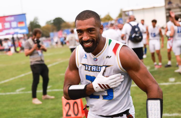 Jordan Bouah #23, campeão europeu que permaneceu na convocação na Alemanha (Foto: Johannes Missenharter)