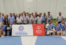 Titans e Special Olympics Pennsylvania no intercâmbio do Unified. (Foto: Justin Hammond)