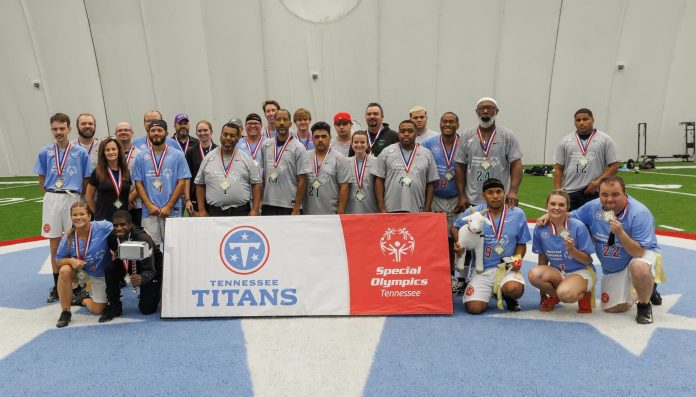 Titans e Special Olympics Pennsylvania no intercâmbio do Unified. (Foto: Justin Hammond) Titans e Special Olympics Pennsylvania no intercâmbio do Unified. (Foto: Justin Hammond)