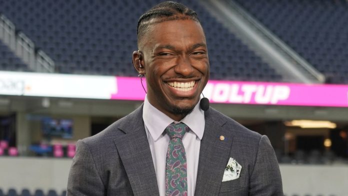 Robert Griffin III, ex-quarterback dos Redskins, Browns, Ravens e vencedor do Heisman Trophy em 2011 pela Universidade Baylor. (Foto: Kirby Lee) Robert Griffin III, ex-quarterback dos Redskins, Browns, Ravens e vencedor do Heisman Trophy em 2011 pela Universidade Baylor. (Foto: Kirby Lee)