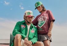 Fluminense e New Era lançam coleção especial para o NFL Rio Game Linha conta com bonés, camisetas e jaqueta e tem Guga como rosto da campanha. (Imagem: New Era)