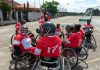 Liberty Pioneer vence a primeira Exposição de Futebol Americano em Cadeira de Rodas, no Instituto Nacional de Desportos (NIS), Estádio Nacional, Lagos, Nigéria (Foto: Divulgação AFEDEV)