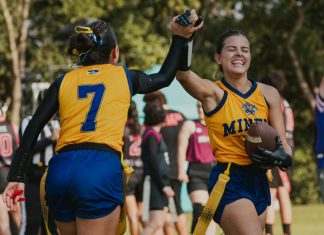 As mexicanas do Miners: Silvana Munoz #7 (MVP Ataque) e Carolina Gisell #4 (MVP Geral) - Foto: Yan Barros