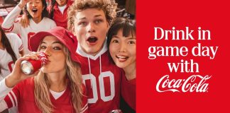 "Drink in game day with Coca-Cola", campanha publicitária de 2026, chama o público para aproveitar o dia de jogo com a Coca-Cola (Imagem: Divulgação | Coca-Cola)
