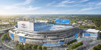 Novo projeto do Bank of America Stadium (Imagem: Divulgação HOK)