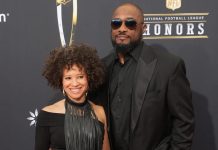 Esposa de Mike Tomlin revela alívio com nova fase Kiya Winston e Mike Tomlin no tapete vermelho do NFL Honors Super Bowl LVIII, em Las Vegas, Nevada. (Foto: Kirby Lee)
