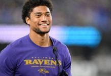 Kyle Hamilton vê viagem ao Rio como parte da disputa entre Ravens e Cowboys Safety dos Ravens, Kyle Hamilton, pensa no macro sobre o jogo no Rio (Foto: G. Fiume)