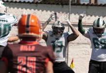 Croco bate BS, recupera cinturão e vai à final de conferência Athos Daniel, o “The King”, #13 abriu o placar no primeiro quarto e celebrou com sua tradicional comemoração. (Foto: Guilherme M. Santos)