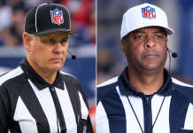 Dois árbitros da NFL são suspensos por conduta inadequada Árbitros Jeff Seeman e Adrian Hill. (Imagem: Leslie Plaza Johnson / Bryan Bennett)