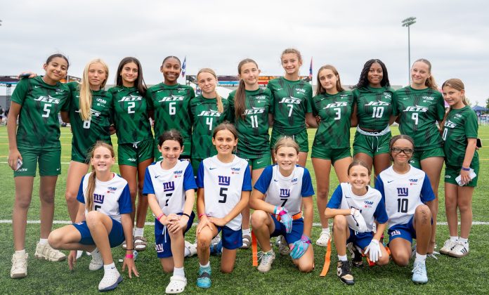Em Nova York, o flag feminino já possui campeonato estadual e 66 equipes de Long Island participaram da temporada com apoio da NFL. (Imagem: Divulgação Long Island Venom) Em Nova York, o flag feminino já possui campeonato estadual e 66 equipes de Long Island participaram da temporada com apoio da NFL. (Imagem: Divulgação Long Island Venom)