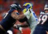 Bloqueio contra Aaron Donald rende a Quinn Meinerz um teste antidoping na NFL Aaron Donald (#99), do Los Angeles Rams, enfrenta Quinn Meinerz (#77), do Denver Broncos, durante o primeiro quarto. (Foto: Justin Edmonds)